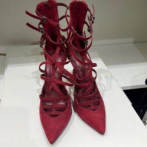 SCHUTZ Burgundy Pointed Toe Heels